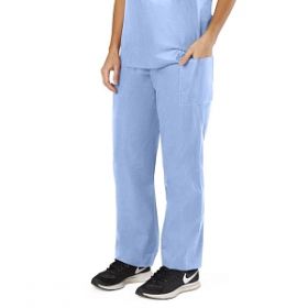 Disposable Unisex Scrub Pants with Drawstring Waist, Size M, Blue NON27203MH