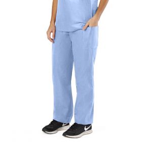 Disposable Unisex Scrub Pants with Drawstring Waist, Size S, Blue