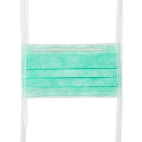 Surgical Face Mask with Ties and Anti-Fog Adhesive Tape, Green