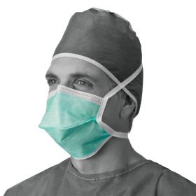 Duckbill-Style Surgical Face Mask with Ties, Green
