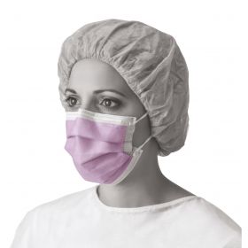 ASTM Level 3 Procedure Face Mask with Ear Loops and Thermalbond Inner / Polypropylene Outer Facings, Purple

