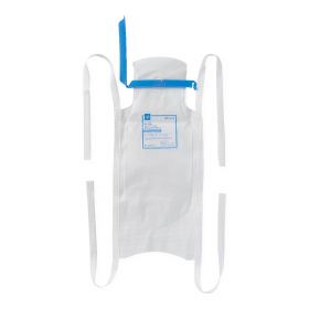 Refillable Ice Bag with Clamp Closure, White, 6.5" x 14", 4 Ties, NON4420H