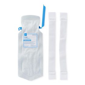 Refillable Ice Bag, with Clamp Closure and Hook-and-Loop Straps, 5" x 12"