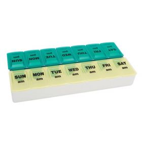 Twice A Day Weekly Pill Organizer by Apex Medical NON70059L