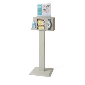 Hygiene Station Bundle with Horizontal Sign Holder and Kiosk Stand