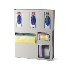 Isolation Protection Organizer, Quartz ABS Plastic, Holds Gowns, 3 Glove Boxes, and 2 Face Mask Boxes
