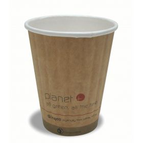Compostable Planet Paperboard Insulated Cup, Double-Wall, 8 oz.
