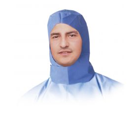 Multilayer Surgeon's Hood with Under-Chin Tie, Blue, Size Regular
