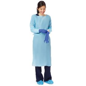 Standard Polyethylene Isolation Gowns with Thumb Loop, Blue, Size Regular/NONTH150Z