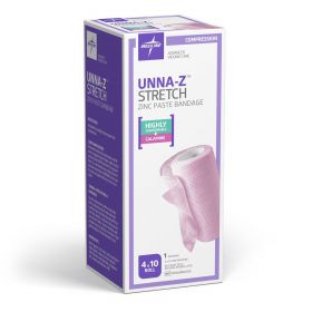 Unna-Z Stretch Zinc Oxide Compression Bandage with Calamine, 4" x 10 yd.