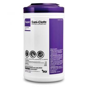 Super Sani-Cloth Germicidal Disposable Wipes, 7.5" x 15", 75 per X-Large Canister