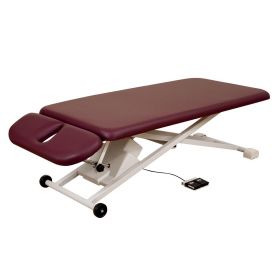 PT250 Hi / Lo Physical Therapy Table with 1.75" Firm Response Padding, 2 Section Top, Foot Control, 29" Width, 550 lb. Capacity, Coal
