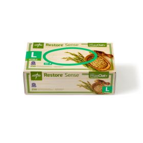 Restore Sense Powder-Free Nitrile Exam Gloves with Oatmeal, Size L, OAT2586H