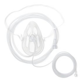 OxyMask EtCO2 Adult Oxygen Mask with 14' Universal Oxygen Tubing and 15' Gas Sampling Line with Male Connector, Medline Exclusive