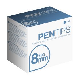 Unifine Pentips Pen Needle, Ultra Short, 8 mm, 31G