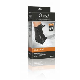 CURAD Lace-Up Ankle Splint, Vinyl, Retail Packaging, Size S
