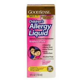 Diphenhydramine HCl Allergy Medication, 12.5 mg/5 mL, Cherry, 4 oz.