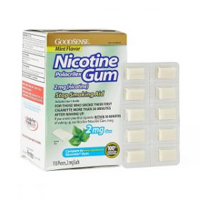 GoodSense Nicotine Gum, Mint, 2 mg, 110 Pieces / Box
