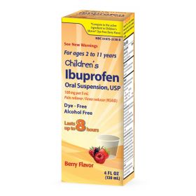 Ibuprofen Oral Suspension, 100 mg /5 mL, for Children, Berry Flavor, 4-oz. Bottle