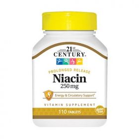 Niacin Tablet, Time-Release, 250 mg, 110/Bottle