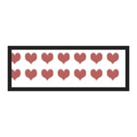 Instrument ID Tape, Red Heart, 1/4"