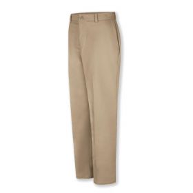 Men's Wrinkle-Resistant 100% Cotton Work Pants, Khaki, 28" x 36" Unhemmed