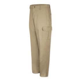 Men's 100% Cotton Cargo Pants, Khaki, 30" x 37" Unhemmed