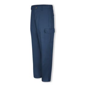 Men's 100% Cotton Cargo Pants, Navy, 30" x 37" Unhemmed