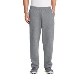 Unisex Fleece-Core Sweatpants with Pockets, Athletic Heather, Size L