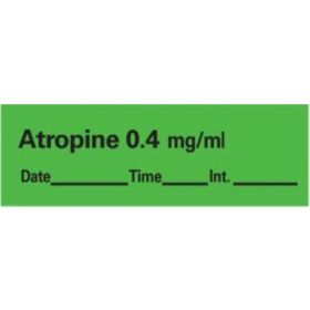 Atropine Anesthesia Label Tape, 0.4 mg / mL