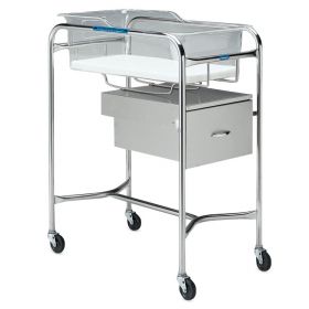 Stainless Steel Bassinet with One Drawer