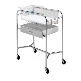 Stainless Steel Bassinet with Side Drawer