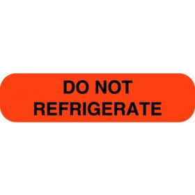 Fluorescent Red Wraparound Do Not Refrigerate Label