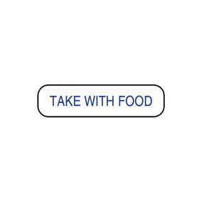 Take with Food Label