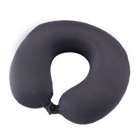 Charcoal Travel Neck Pillow Black by Obusforme