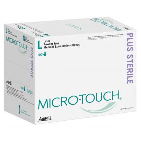 Sterile Micro-Touch Plus Powder-Free Latex Exam Gloves, Size L