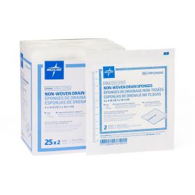 Nonwoven Sterile 6-Ply Drain Sponges, 4" x 4", PRM256000