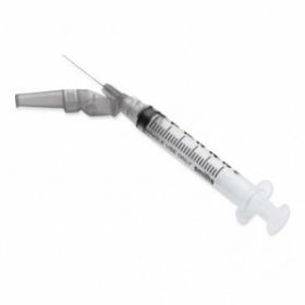 Hypodermic Needle-Pro EDGE Safety Device Syringe, Luer Lock, 3 mL, 22G x 1"