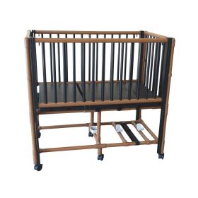 Crib Bed, Wood Tone, Pediatric