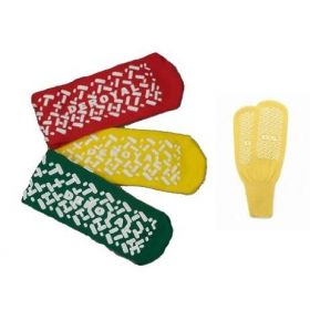 Foot Slippers, Double Sided Orange Non-Skid, LG / XL