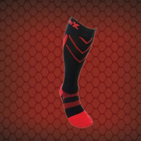 CSX X200 Athletic Compression Sock-15-20 mmHg-Red/Black-Large