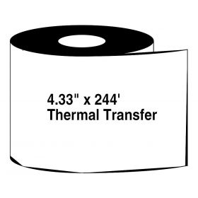 Zebra Thermal Transfer Ribbon, Resin, 4.33" x 244'