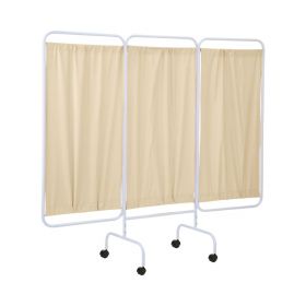 Mobile 3 Panel Privacy Screen with 2" Casters, 81"L X 69"H, Beige