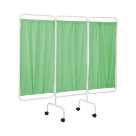 Mobile 3 Panel Privacy Screen with 2" Casters, 81"L X 69"H, Green