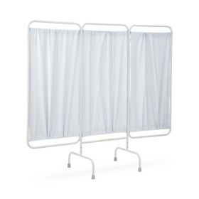 3-Panel Stationary Privacy Screen, 81" L x 67" H, White