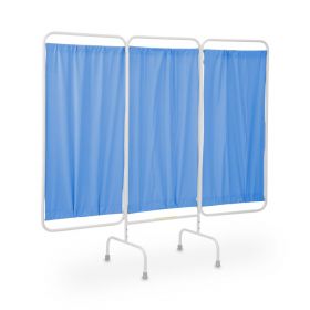 3-Panel Stationary Privacy Screen, 81" L x 67" H, Blue