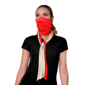 Annette n103 scarf face mask-one size fits most-red/cream