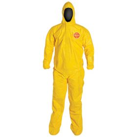 Tychem 2000 Coverall with Hood and Socks / Boots, Yellow, Size 7XL, Bulk Packed