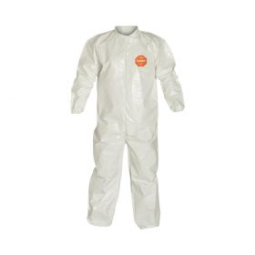 Tychem 4000 Bound Seam Coverall with Elastic Wrists / Ankles, Style SL125B, White, Size 5XL