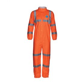 Tyvek 400 HV Coverall with Mandarin Collar, Style TY125S, Fluorescent Orange, Size 2XL